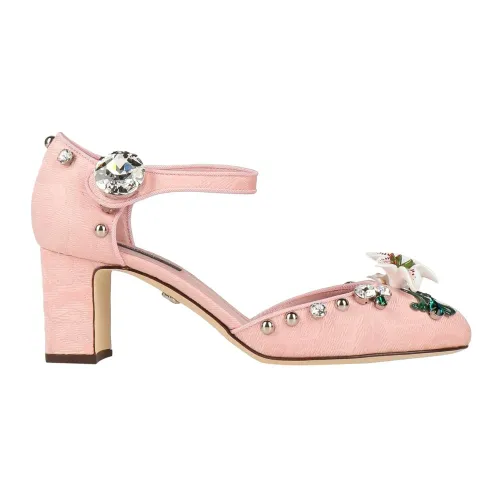 Dolce & Gabbana , Pink Crystal Embellished Pumps ,Pink female, Sizes: