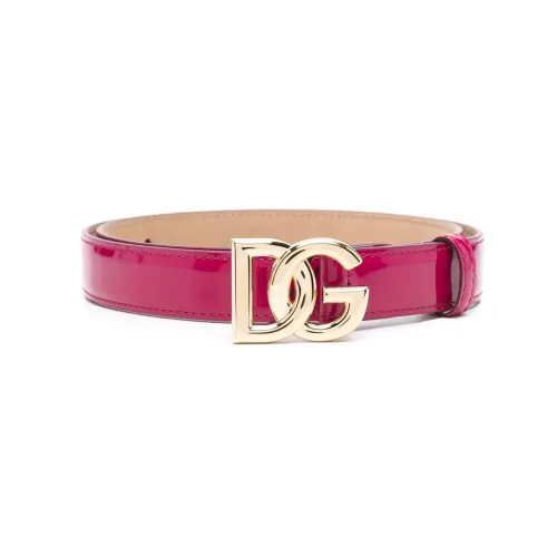 Dolce & Gabbana , Pink Gold Buckle Belt ,Pink female, Sizes: