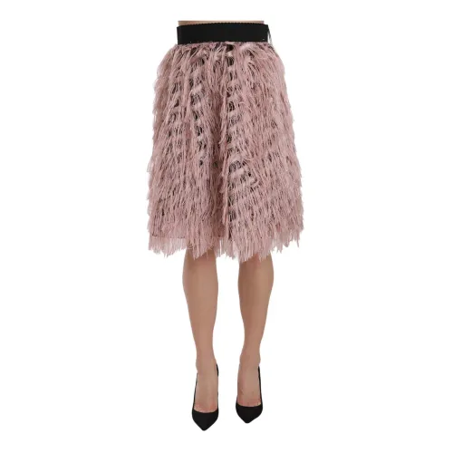 Dolce & Gabbana , Pink High Waist Skirt ,Pink female, Sizes: