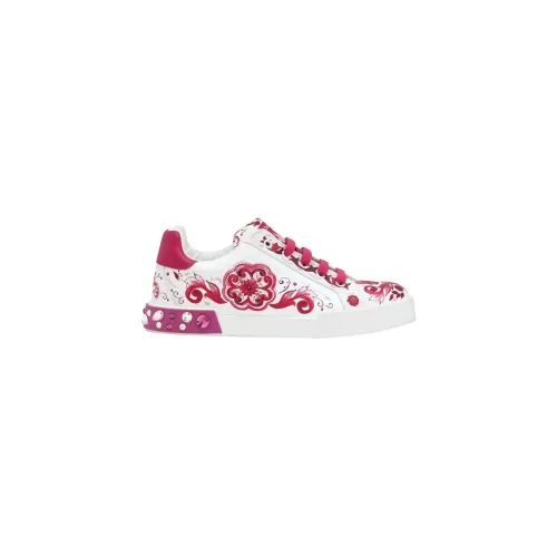 Dolce & Gabbana , Pink Portofino Kids Sneakers ,Multicolor female, Sizes: