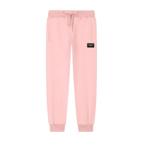 Dolce & Gabbana , PinkSweatpants with Stretch Waistband ,Pink female, Sizes: