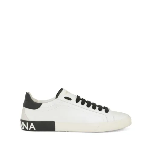 Dolce & Gabbana , Portofino Low-Top Sneakers ,White male, Sizes: