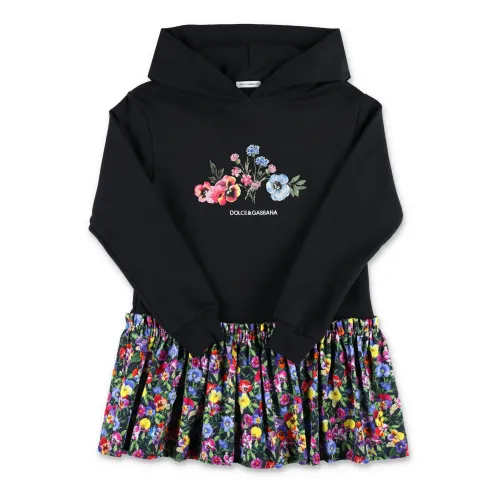 Dolce & Gabbana , Prateria Hoodie Dress Skirt ,Black female, Sizes: