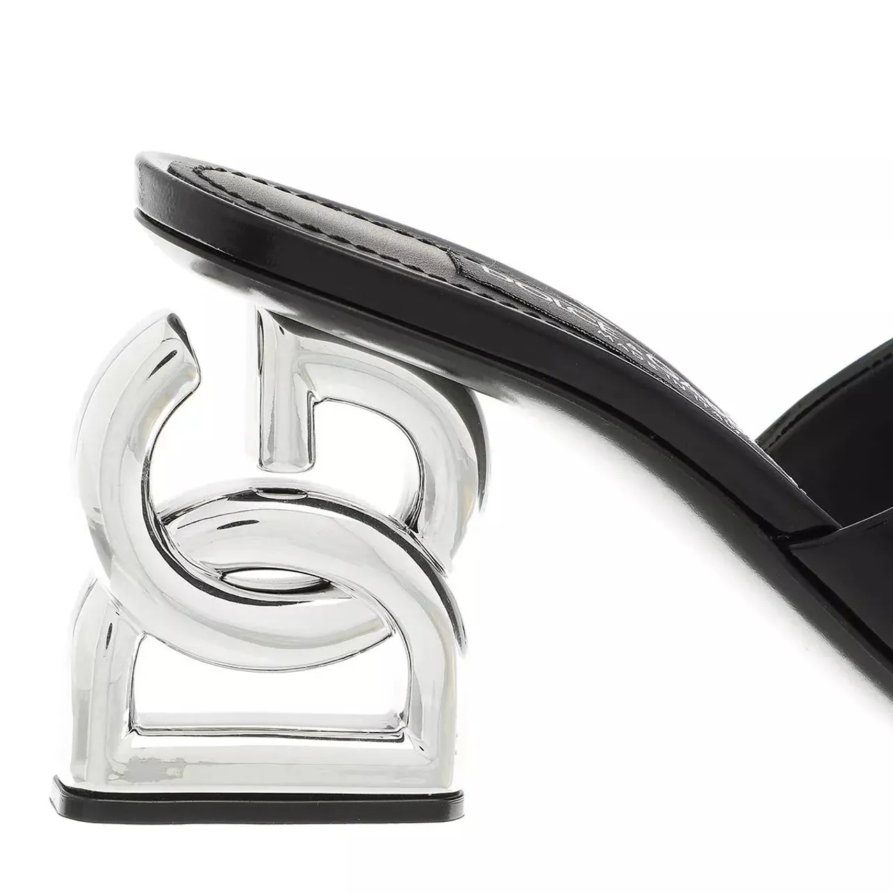 Dolce&Gabbana Pumps & High Heels - Polished Calfskin Mules With Heel - black - Pumps & High Heels for ladies
