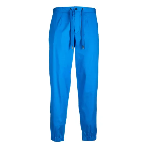 Dolce & Gabbana , Regular Fit Cotton Pants for All Climates ,Blue male, Sizes: