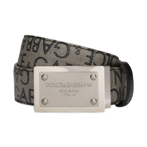 Dolce & Gabbana , Reversible Logo Belt Bag ,Black male, Sizes: