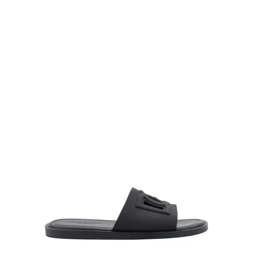 Dolce & Gabbana , Rubber Slide Sandals ,Black male, Sizes: