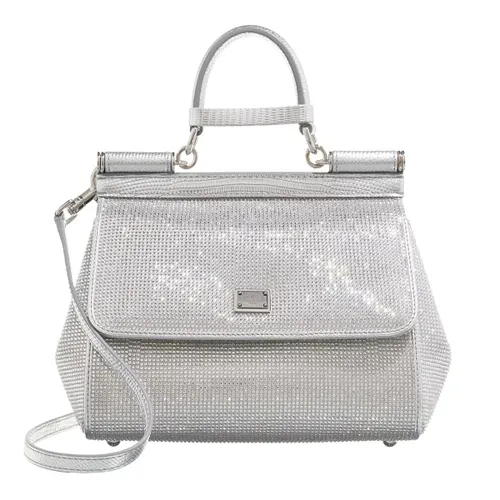 Dolce&Gabbana Satchels - Small Sicily Handle Bag - silver - Satchels for ladies