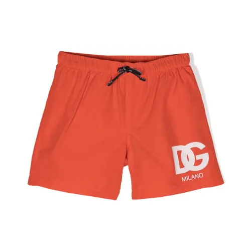 Dolce & Gabbana , Sea Clothing for Kids with Stretch Waistband ,Orange male, Sizes:
