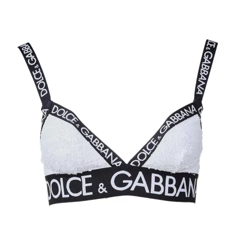 Dolce & Gabbana , Sequins Sport Bra for Women ,Black female, Sizes: