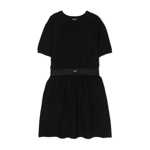 Dolce & Gabbana , Short Sleeve Dress ,Black female, Sizes: