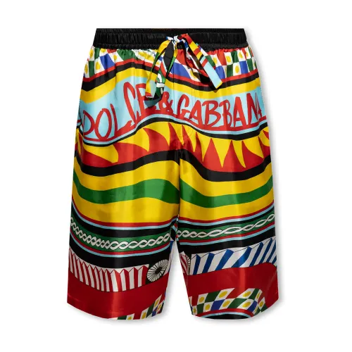 Dolce & Gabbana , Silk shorts ,Multicolor male, Sizes: