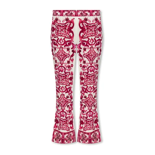 Dolce & Gabbana , Silk trousers ,Multicolor female, Sizes: