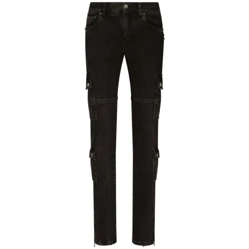 Dolce & Gabbana , Slim-Fit Denim Jeans ,Black male, Sizes: