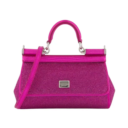 Dolce & Gabbana , Small Sicily Handbag ,Pink female, Sizes: ONE SIZE