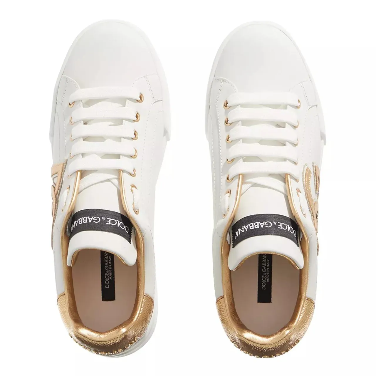Dolce&Gabbana Sneakers - Logo Plaque Lace Up Sneakers - white - Sneakers for ladies