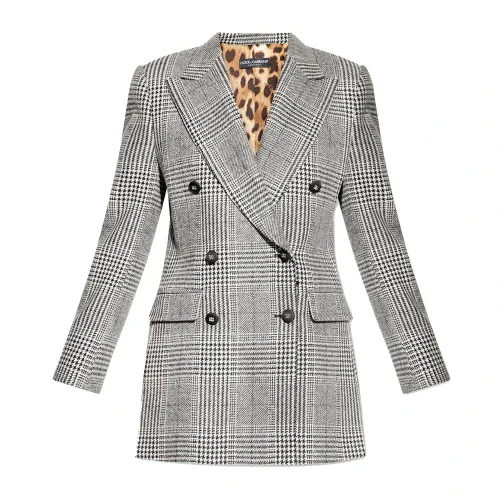 Dolce & Gabbana , Sophisticated Double-Breasted Blazer ,Gray female, Sizes: