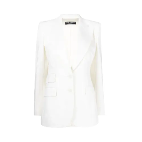 Dolce & Gabbana , Sophisticated Ivory White Blazer ,White female, Sizes: