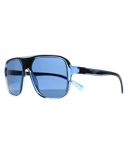 Dolce & Gabbana Square Mens Transparent Blue and Black Dark DG6134 Sunglasses - One