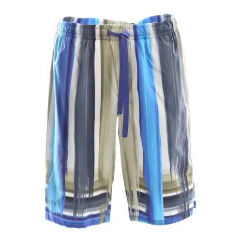 Dolce & Gabbana , Striped Bermuda Shorts for Men ,Blue male, Sizes: