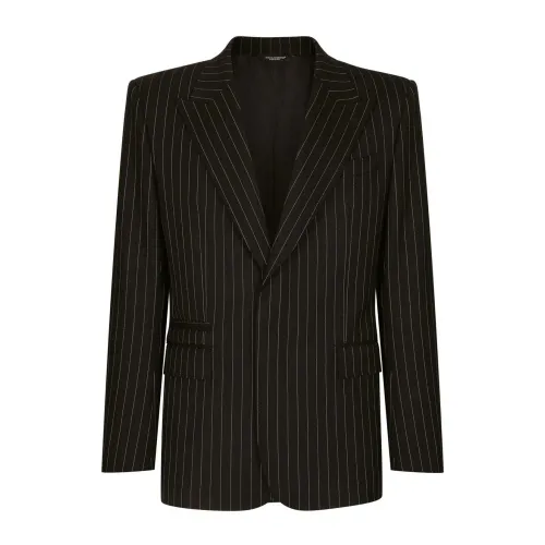 Dolce & Gabbana , Stylish Black Jacket for Men ,Black male, Sizes: