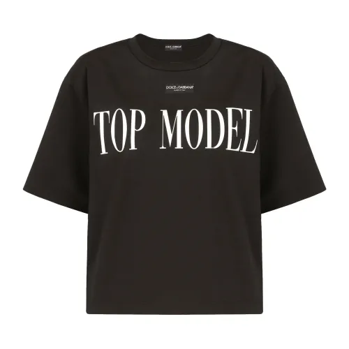 Dolce & Gabbana , Stylish Black Top Model T-Shirt ,Black female, Sizes: