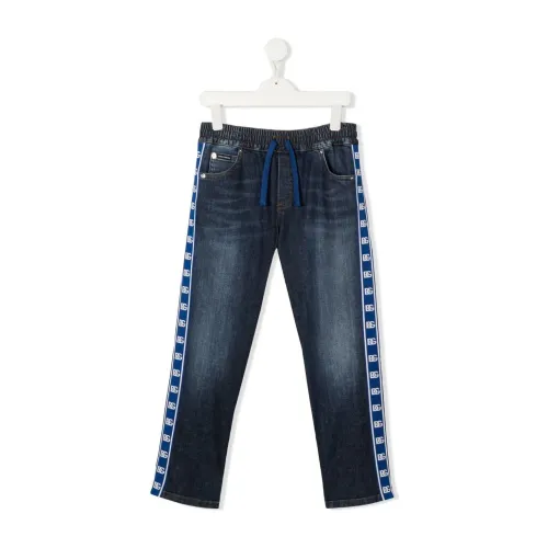 Dolce & Gabbana , Stylish DG Boys` Trousers ,Blue male, Sizes:
