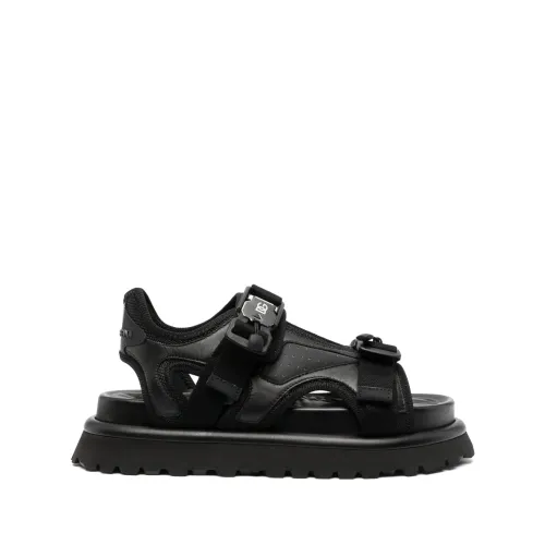 Dolce & Gabbana , Stylish Leather Flat Sandals for Men ,Black male, Sizes: