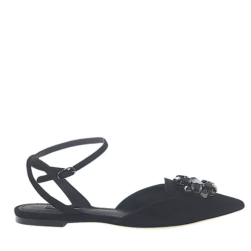 Dolce & Gabbana , Stylish Platta Sandals ,Black female, Sizes: