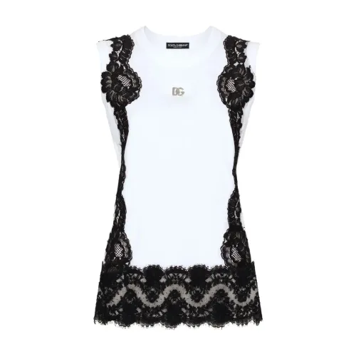 Dolce & Gabbana , Stylish T-Shirt ,White female, Sizes: