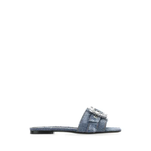 Dolce & Gabbana , Summer Sliders for Women ,Blue female, Sizes: