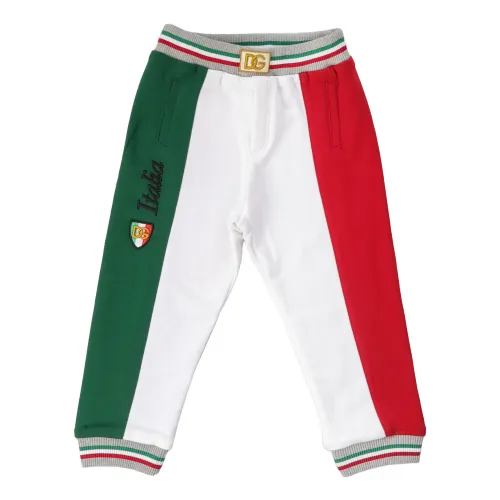 Dolce & Gabbana , Sweatpants - Regular Fit - White ,White male, Sizes: