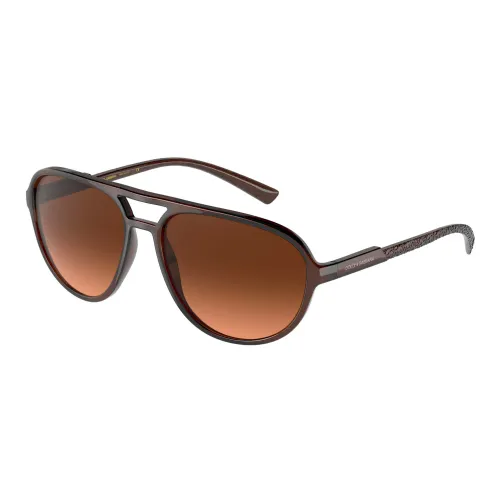 Dolce & Gabbana , Tabacco/Brown Orange Shaded Sunglasses ,Brown male, Sizes: