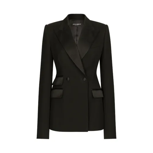 Dolce & Gabbana , Turlignton double-breasted blazer ,Black female, Sizes: