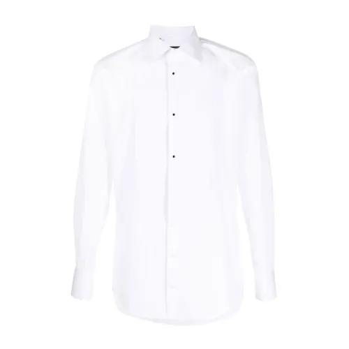 Dolce & Gabbana , White Contrasting Tuxedo Shirt ,White male, Sizes: