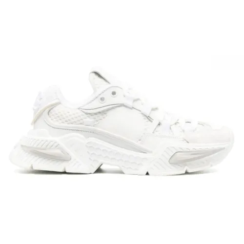 Dolce & Gabbana , White Leather Low-Top Sneakers ,White female, Sizes:
