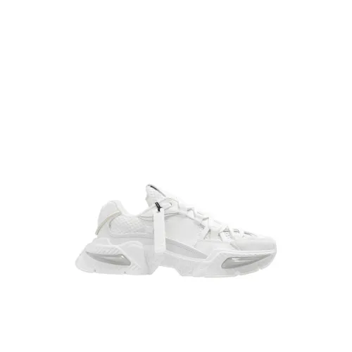 Dolce & Gabbana , White Leather Sneakers with Chunky Rubber Sole ,White female, Sizes: