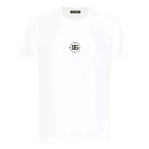 Dolce & Gabbana , White T-shirts and Polos ,White male, Sizes: