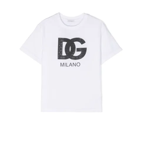 Dolce & Gabbana , White T-Shirts & Polos for Girls ,White female, Sizes: