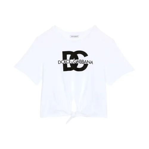 Dolce & Gabbana , White T-Shirts & Polos for Girls ,White female, Sizes: