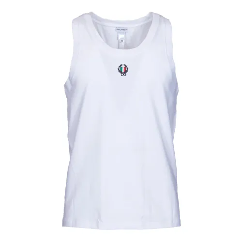 Dolce & Gabbana , White Top with Pinafore Metal ,White male, Sizes: