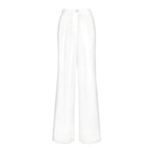 Dolce & Gabbana , White Trousers for Men ,White female, Sizes: