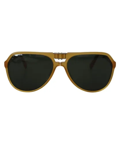 Dolce & Gabbana Womens Acetate Black Lens Aviator Sunglasses - Yellow - One
