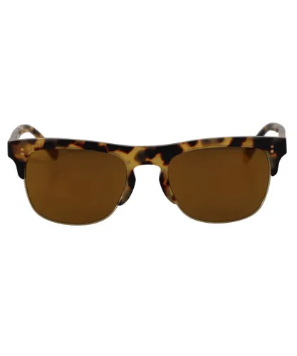 Dolce & Gabbana Womens Artistic Acetate Sunglasses with Attractive Havana Design - Brown - One