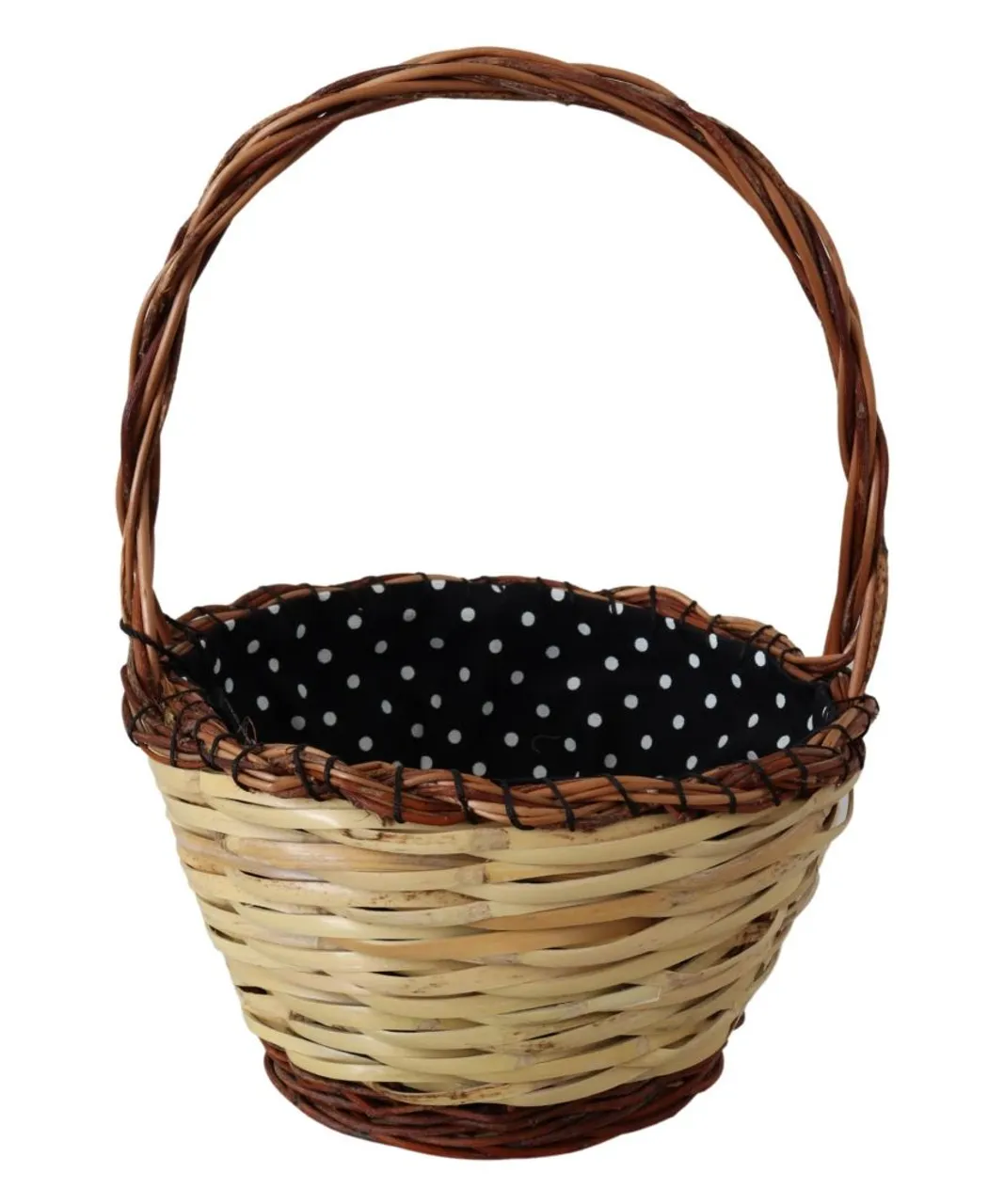 Dolce & Gabbana WoMens Beige Wood Wicker Rattan Basket Tote Bag - One Size