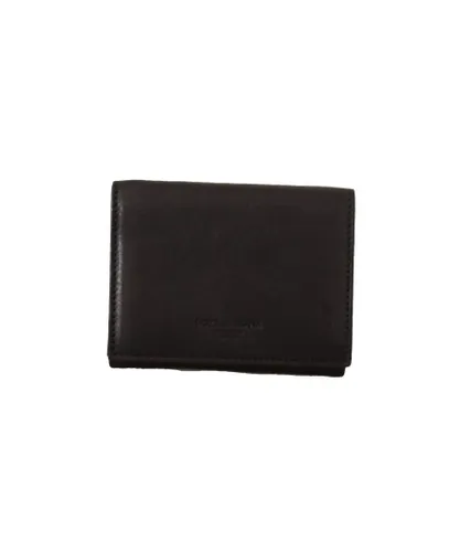 Dolce & Gabbana WoMens Black Leather Trifold Purse Belt Multi Kit Wallet - One Size