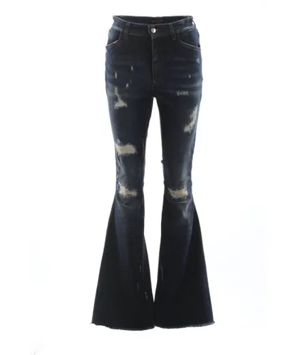 Dolce & Gabbana WoMens Blue Denim Cotton Stretch Flared Jeans
