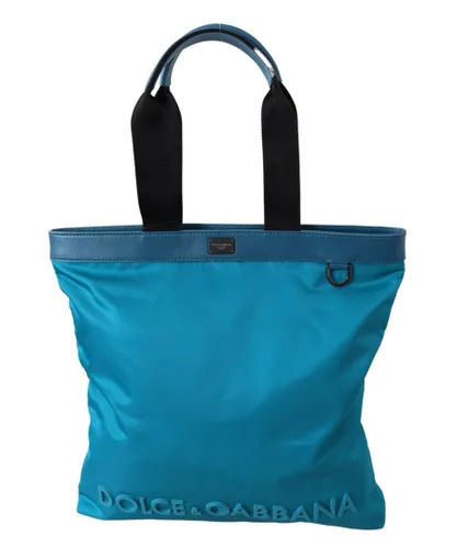 Dolce & Gabbana WoMens Blue DG Logo Shopping Hand Tote Bag Nylon - One Size