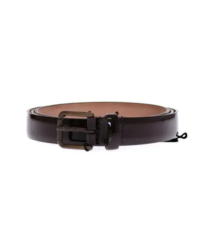 Dolce & Gabbana WoMens Brown Leather Logo Belt Cintura