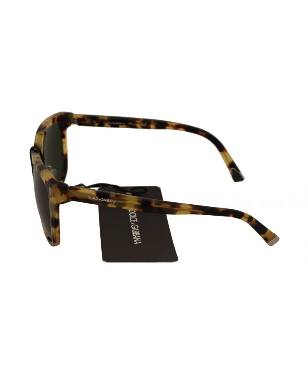 Dolce & Gabbana WoMens Brown Tortoise Shell Green Lens Sunglasses - One